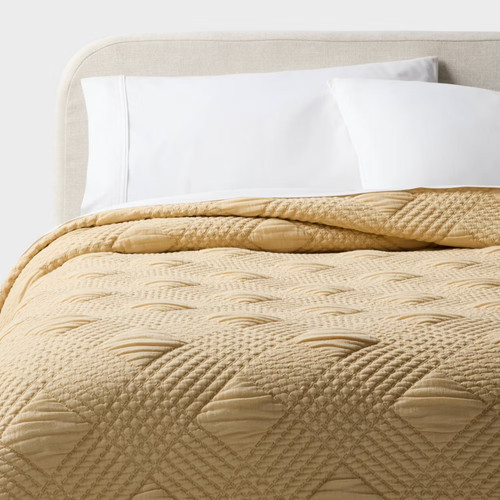 Diamond matelasse gauze quilt - gauze,